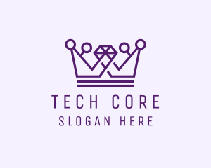 Diamond Tech Crown logo design