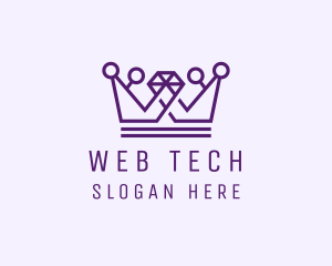 Diamond Tech Crown logo design