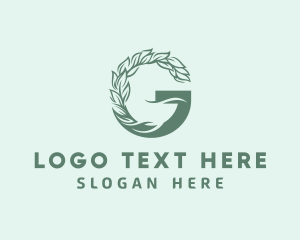 Herbal Leaf Letter G logo