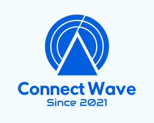 Triangle Radar Wave logo design