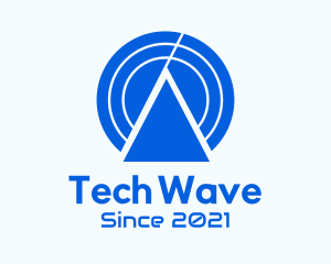 Triangle Radar Wave logo design