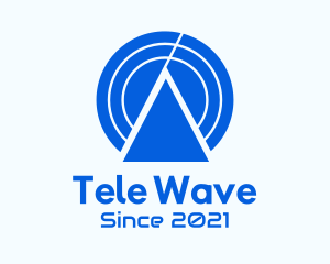 Triangle Radar Wave logo design