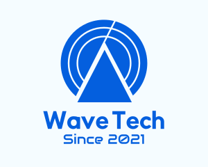 Triangle Radar Wave logo design