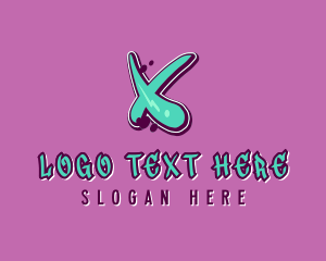 Modern Graffiti Letter X logo