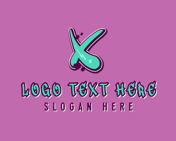 Modern Graffiti Letter X logo