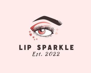 Sparkling Woman Eyelashes logo design