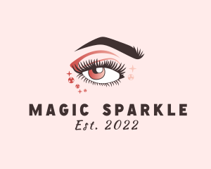 Sparkling Woman Eyelashes logo design