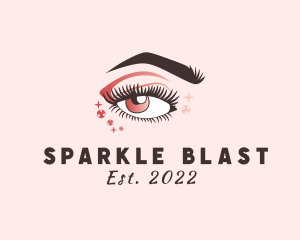 Sparkling Woman Eyelashes logo design