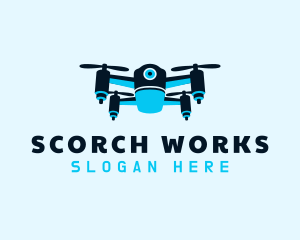 Blue Drone Surveillance logo design