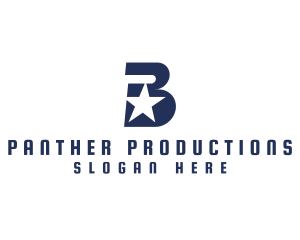 Star Media Company Letter B logo design