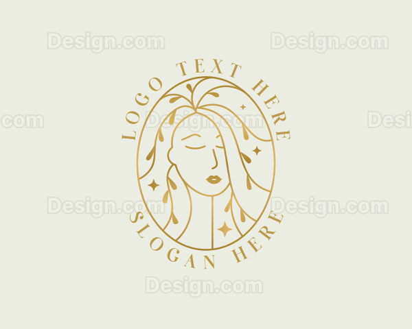 Woman Hair Stylist Salon Logo