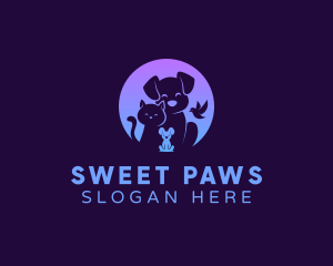 Cute Animal Veterinary logo design