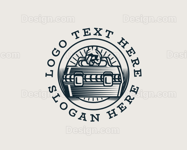 Industrial Handyman Tool Box Logo