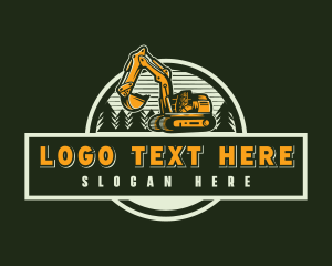 Excavator Demolition Digging logo