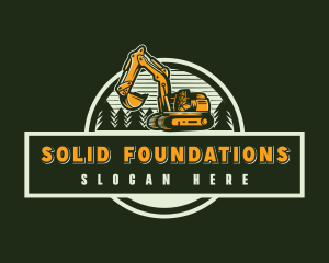 Excavator Demolition Digging logo