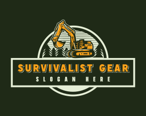 Excavator Demolition Digging logo design