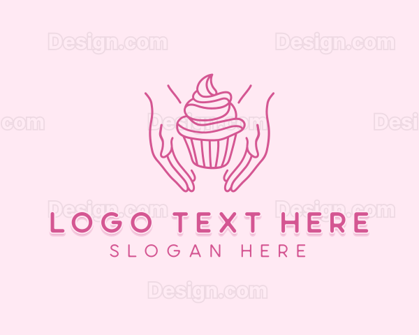 Sweet Cupcake Hands Logo