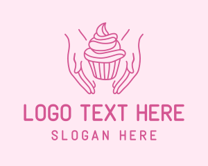 Sweet Cupcake Hands Logo