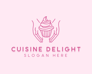 Sweet Cupcake Hands logo design