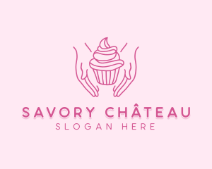 Sweet Cupcake Hands logo design