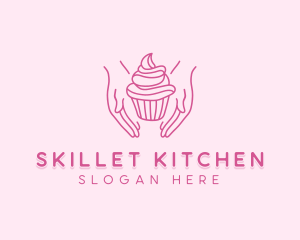 Sweet Cupcake Hands logo design