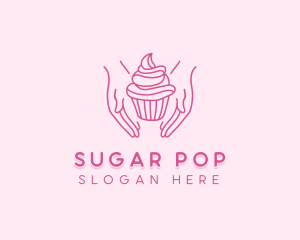 Sweet Cupcake Hands logo design