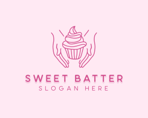 Sweet Cupcake Hands logo design