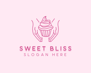 Sweet Cupcake Hands logo design