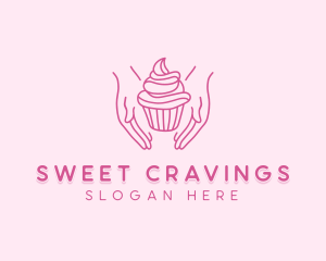 Sweet Cupcake Hands logo design