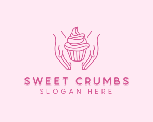 Sweet Cupcake Hands logo design