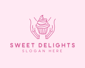 Sweet Cupcake Hands logo design