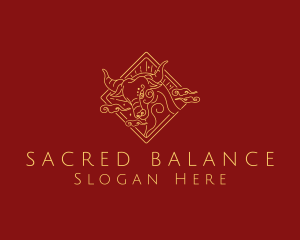 Mystical Sacred Bull logo design