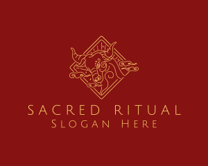 Mystical Sacred Bull logo design