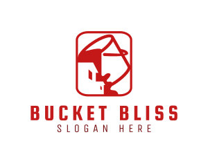 House Paint Bucket logo design