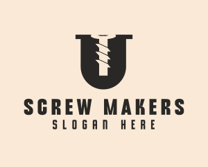 Hardware Screw Letter U logo