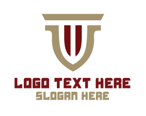 Modern Pillar Shield logo