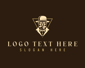 Vintage Gentleman Mustache logo