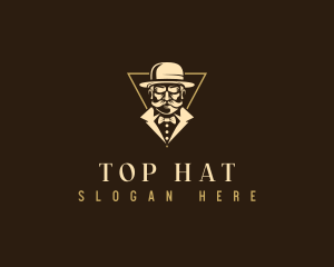 Vintage Gentleman Mustache logo design