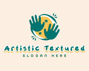 Artistic Children Hands logo design