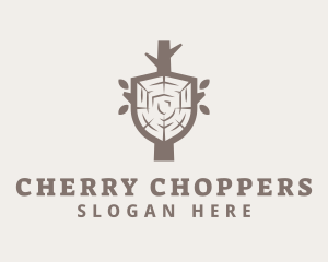 Wood Shield Carpenter logo design