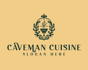 Restaurant Cuisine Wreath logo design