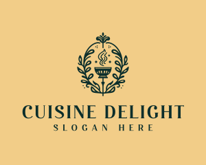 Restaurant Cuisine Wreath logo design