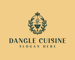 Restaurant Cuisine Wreath logo design