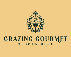 Restaurant Cuisine Wreath logo design