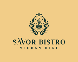 Restaurant Cuisine Wreath logo design