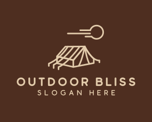 Outdoor Camping Tent  logo design