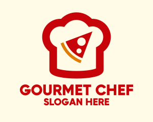 Pizza Slice Chef Hat logo design