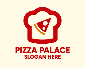 Pizza Slice Chef Hat logo design