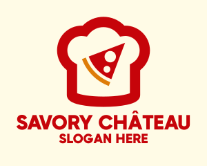 Pizza Slice Chef Hat logo design