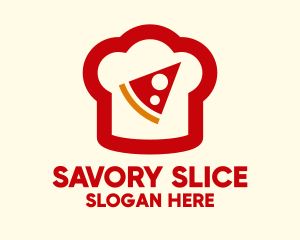 Pizza Slice Chef Hat logo design